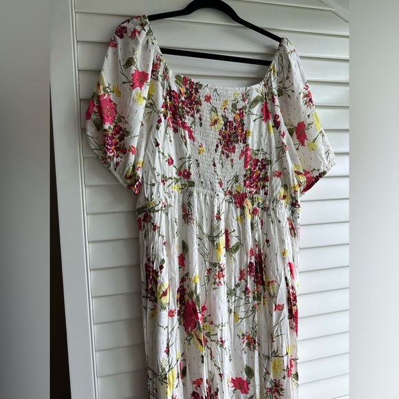 Lane Bryant convertible puff sleeve tiered floral midi dress. Like new condition - Picture 7 of 13